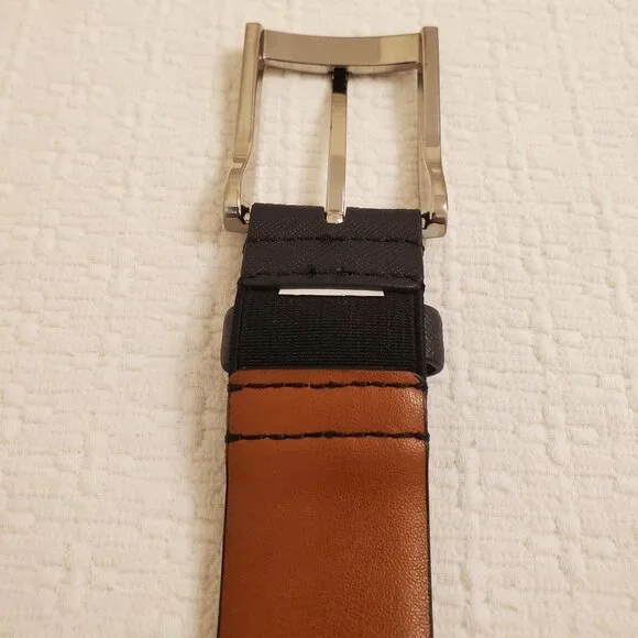 Van Heusen Mens Black Textured Synthetic Casual Dress Belt - 43” - Picture 8 of 11